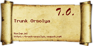 Trunk Orsolya névjegykártya